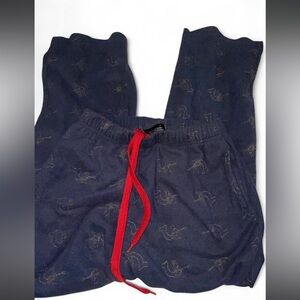 True Religion Navy Jogger Pants with Red Drawstring